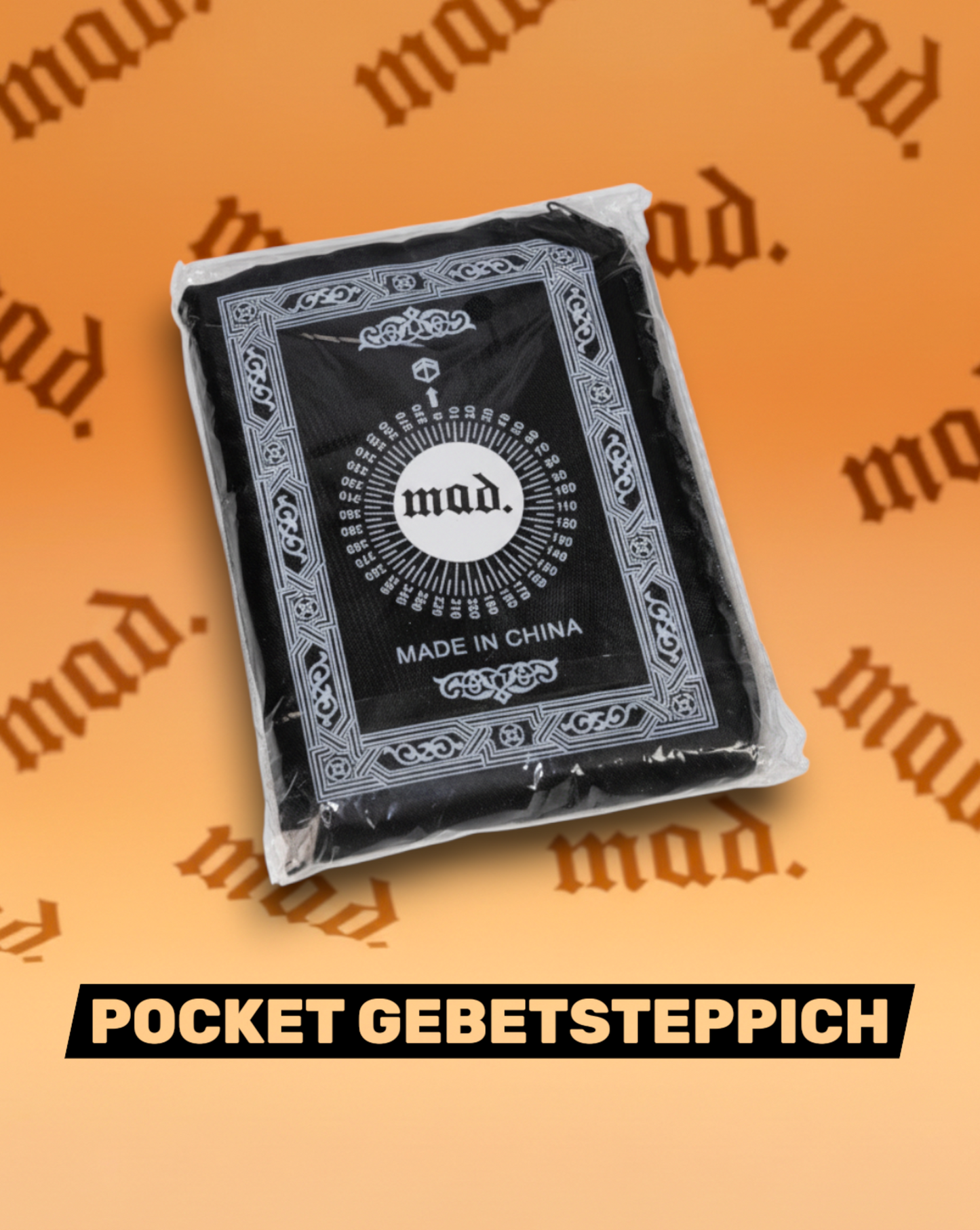 Reise-Gebetsteppich mit Kompass